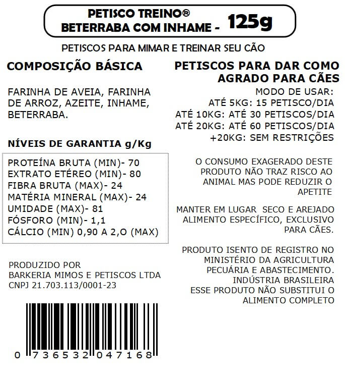 Petisco Treino®️ Natural de Beterraba e Inhame - Imagem 2