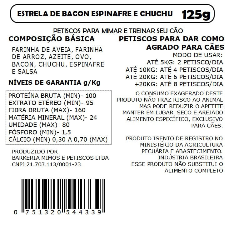 Estrela Natural de Bacon, Chuchu e Espinafre - Imagem 2